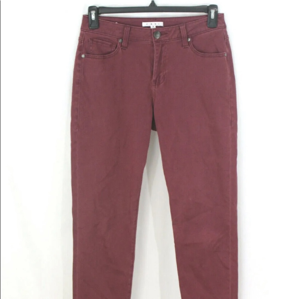 CAbi  Bordeaux Wash Skinny Leg